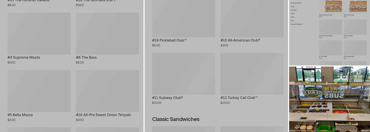 Subway Menu