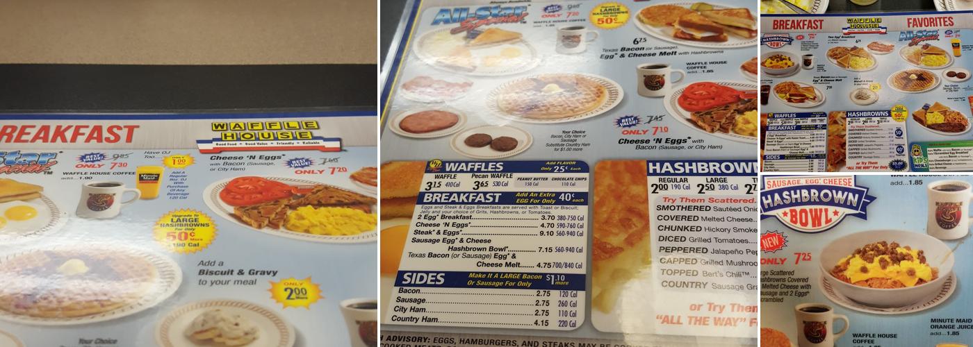Waffle House Menu