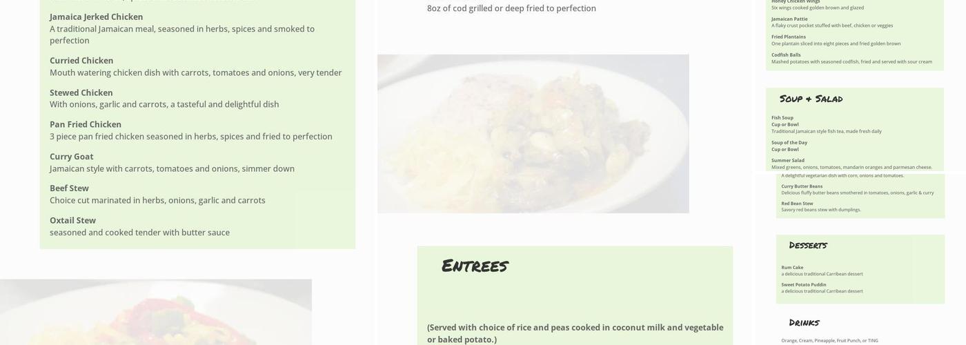 De Palm Tree Menu