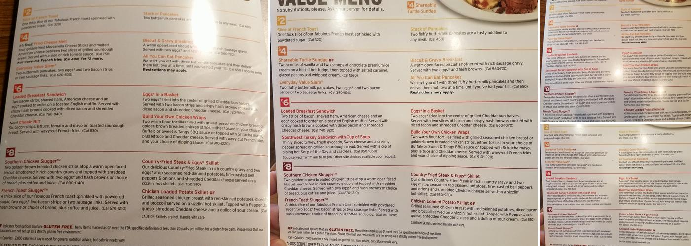 Denny's Menu