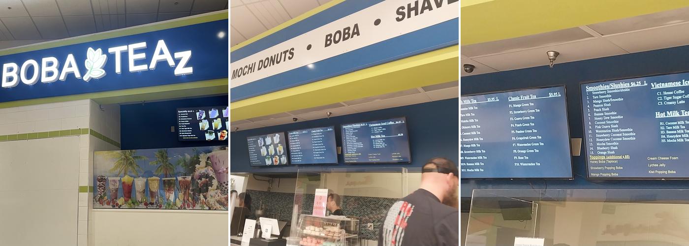 Boba Teaz Menu