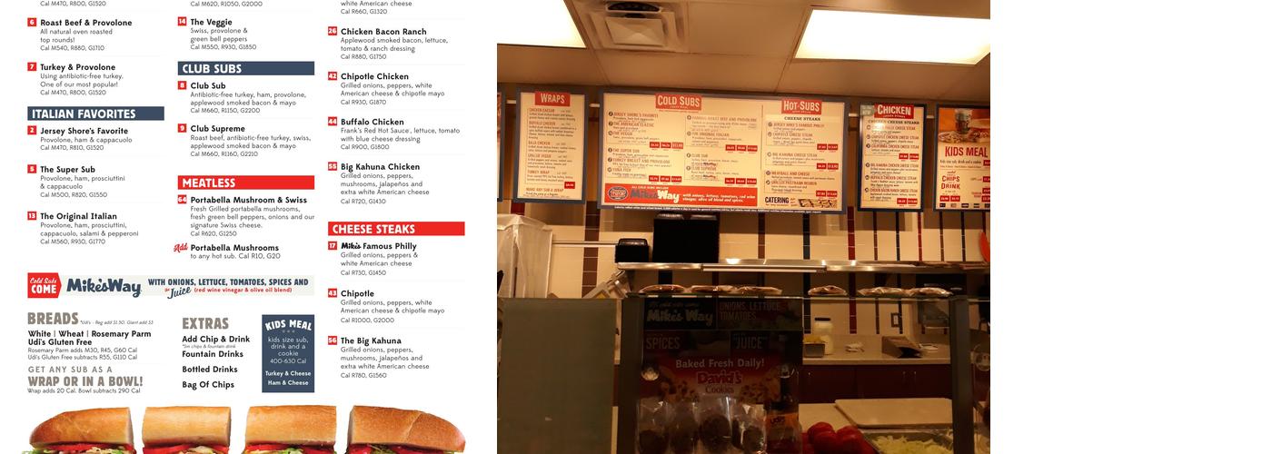 Jersey Mike's Subs Menu