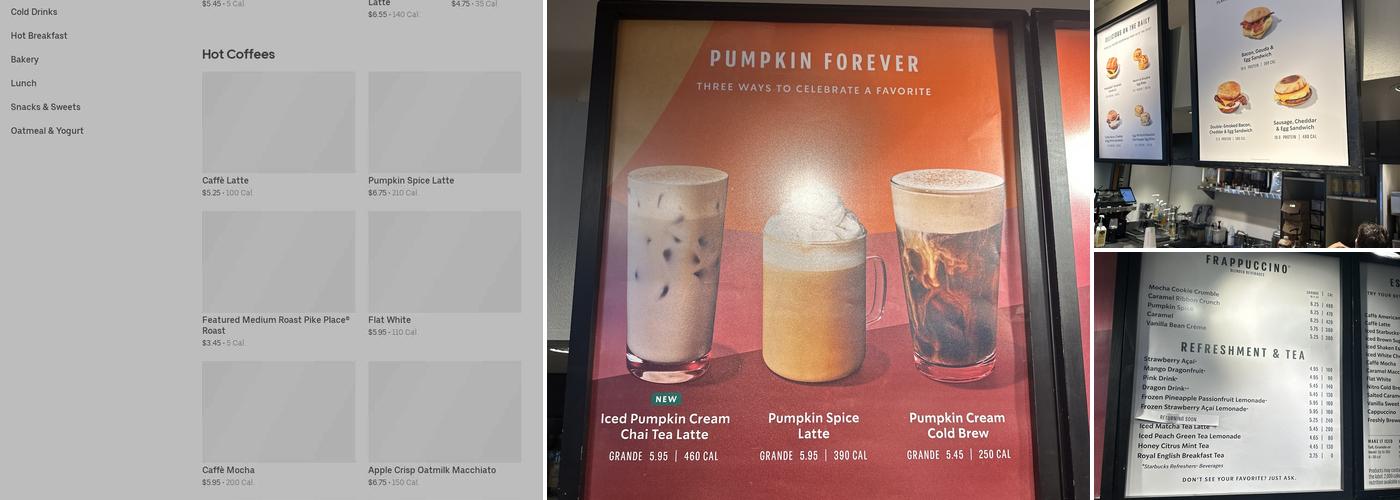 Starbucks Menu