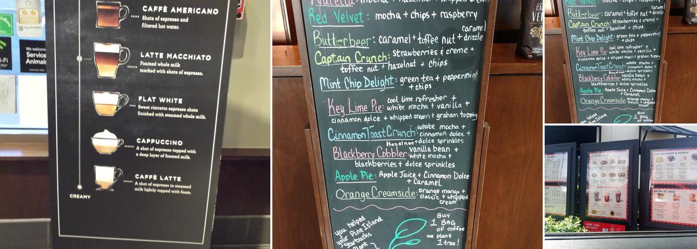 Starbucks Menu