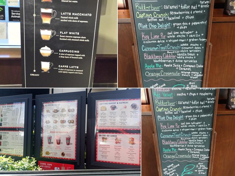 Starbucks Menu