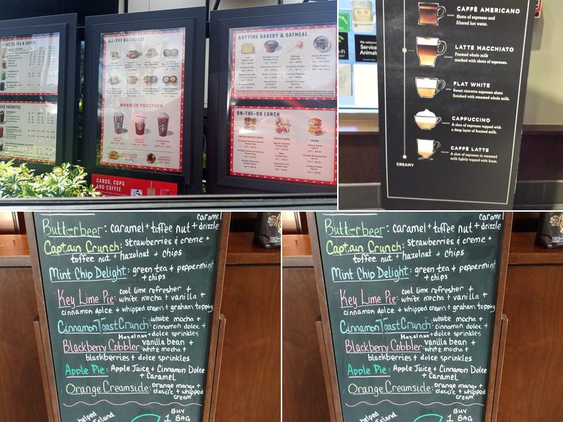 Starbucks Menu