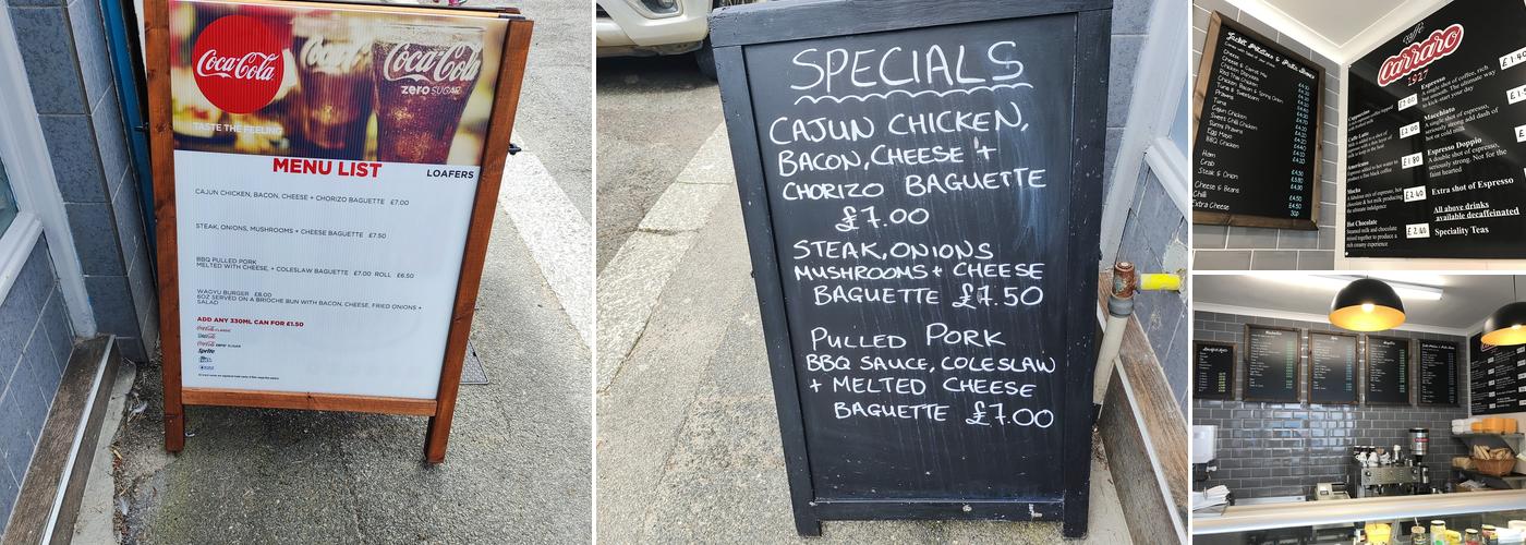 Loafers Sandwich Bar Menu