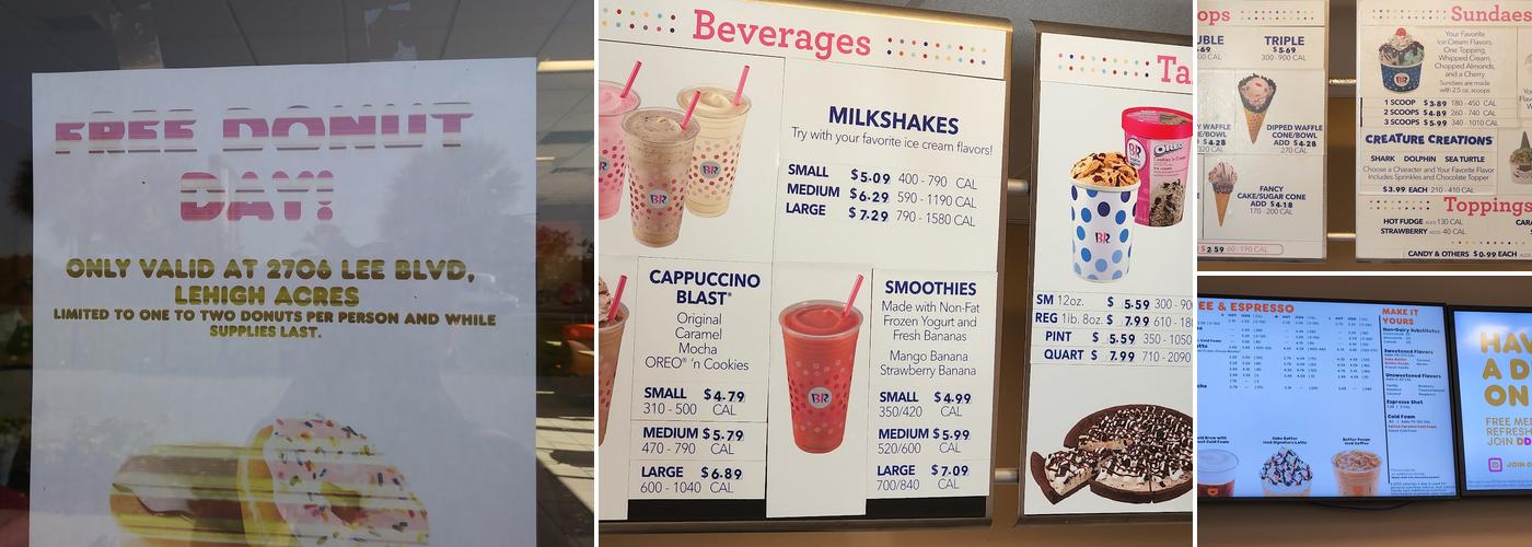 Dunkin' Menu