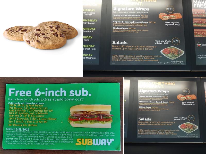 Subway Menu