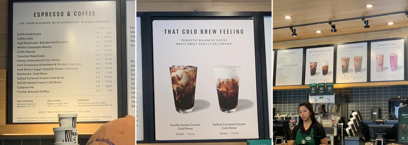 Starbucks Menu