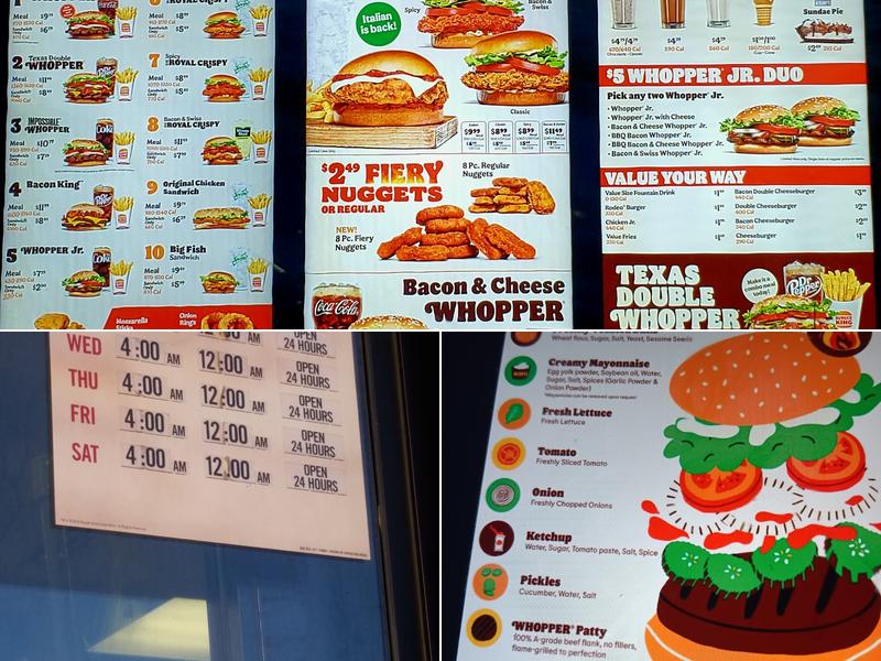 Burger King Menu