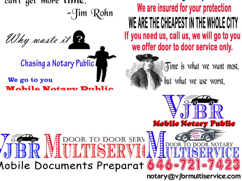 24 HOURS BRONX MOBILE NOTARY PUBLIC