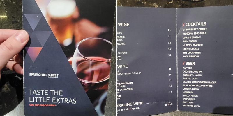 Bar 1905 Menu