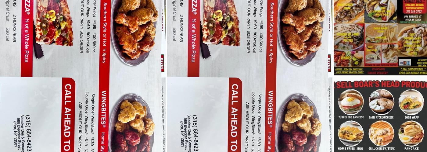 Bleecker deli grocery Menu