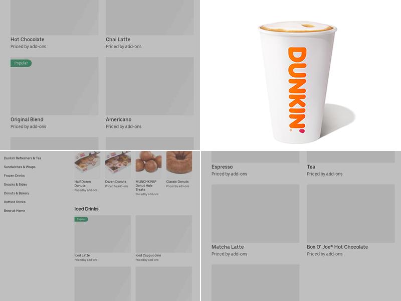 Dunkin' Menu