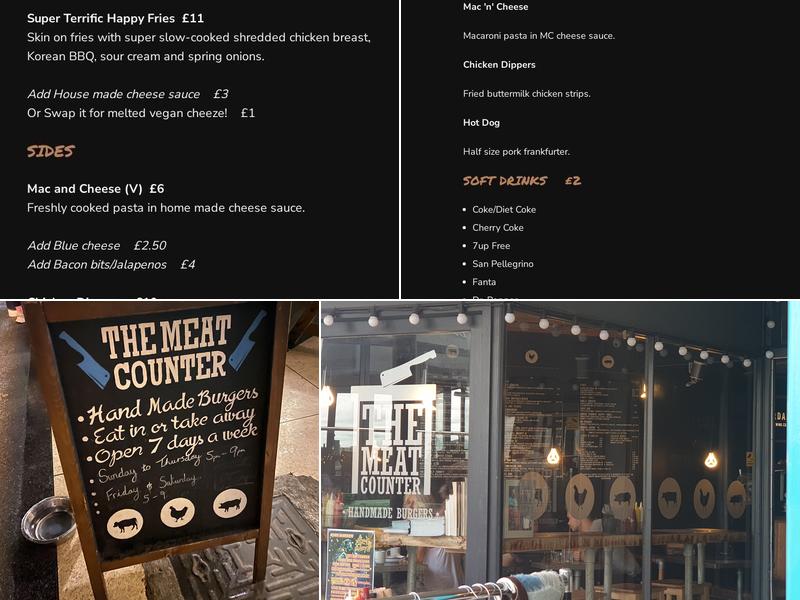 The Meat Counter Menu