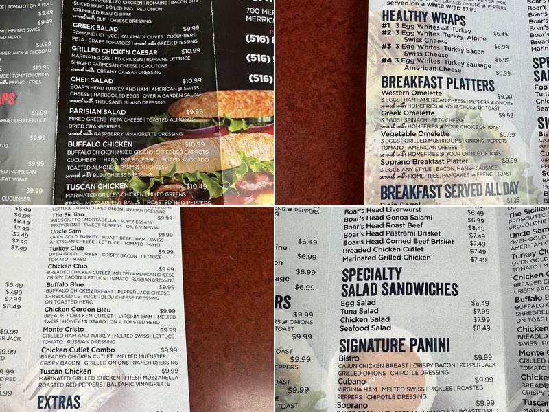 Sopranos Deli & Bagel Menu