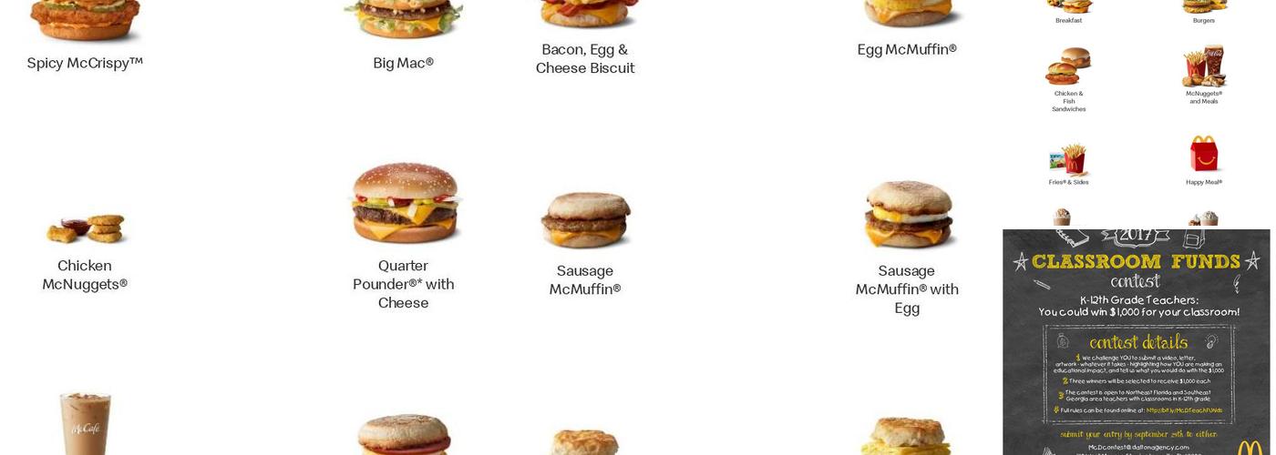 McDonald's Menu