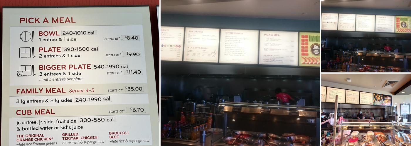 Panda Express Menu