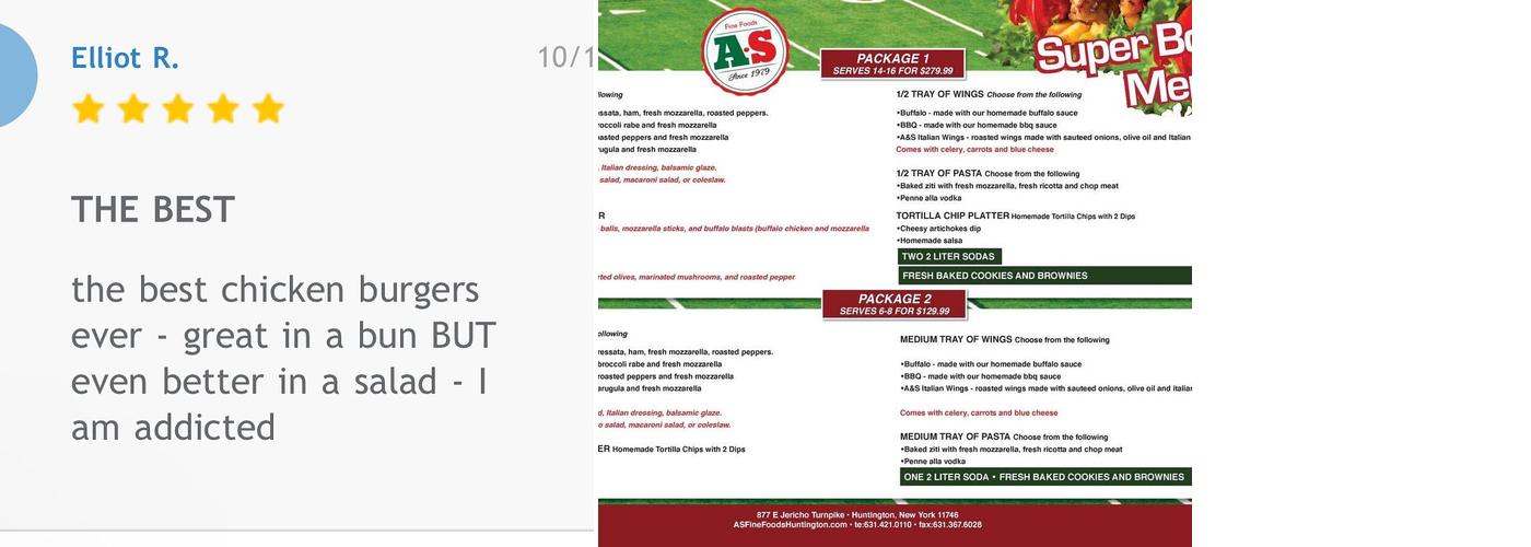 Gianni's Fast Food Redefined Menu