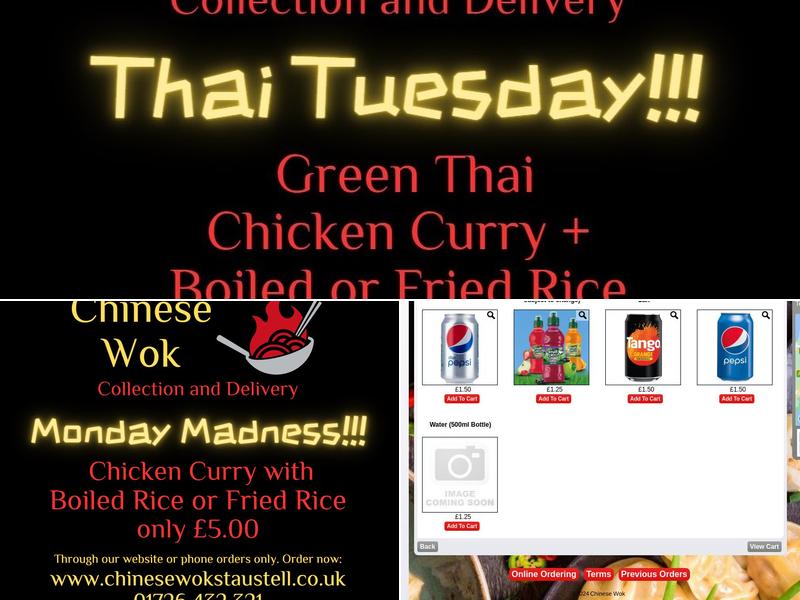 Chinese Wok St Austell Menu
