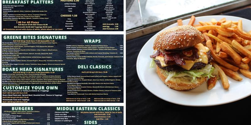 Greene Bites Menu