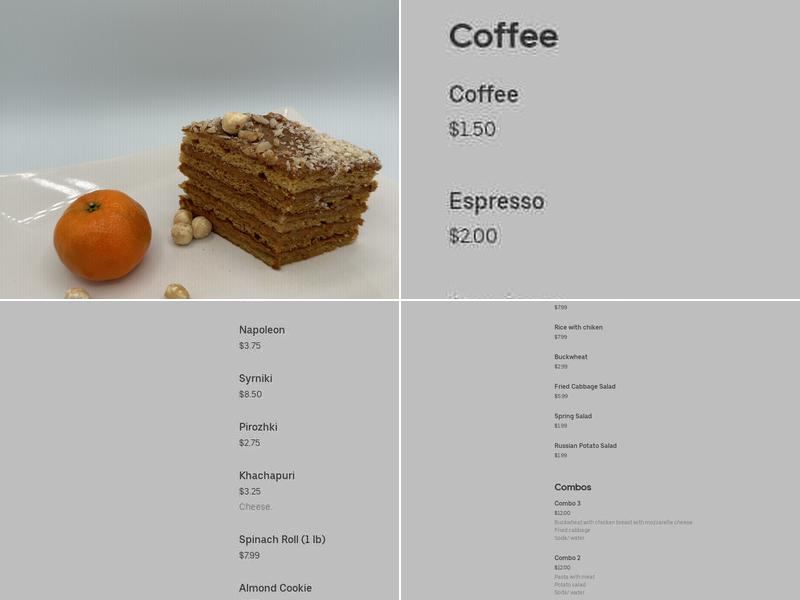Bread House Menu