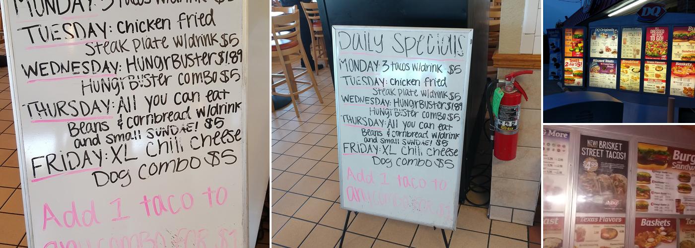 Dairy Queen Menu