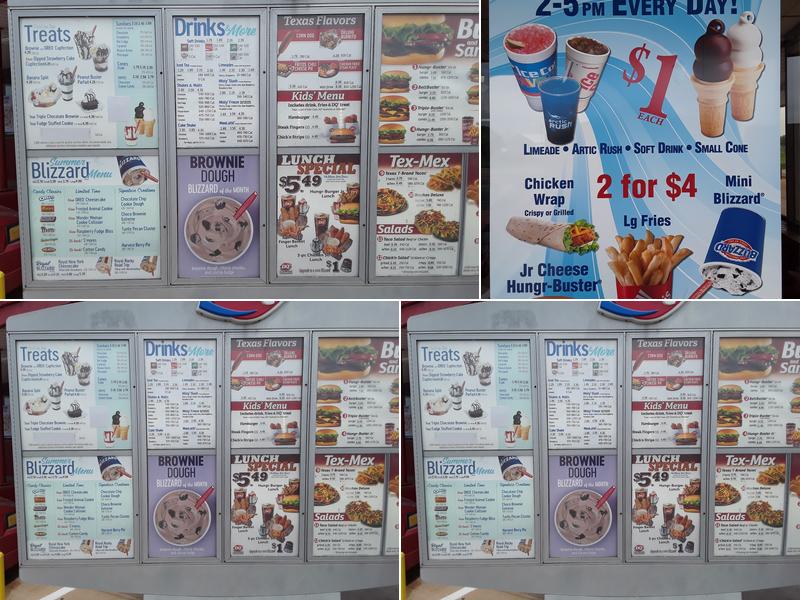 Dairy Queen Menu