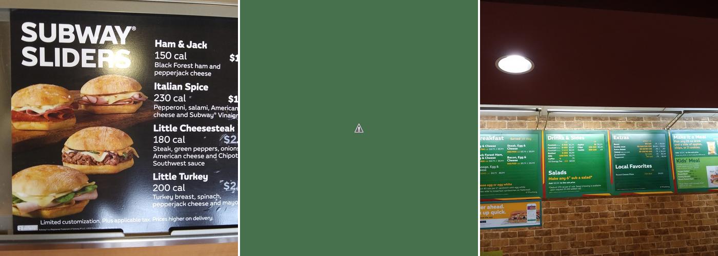 Subway Menu