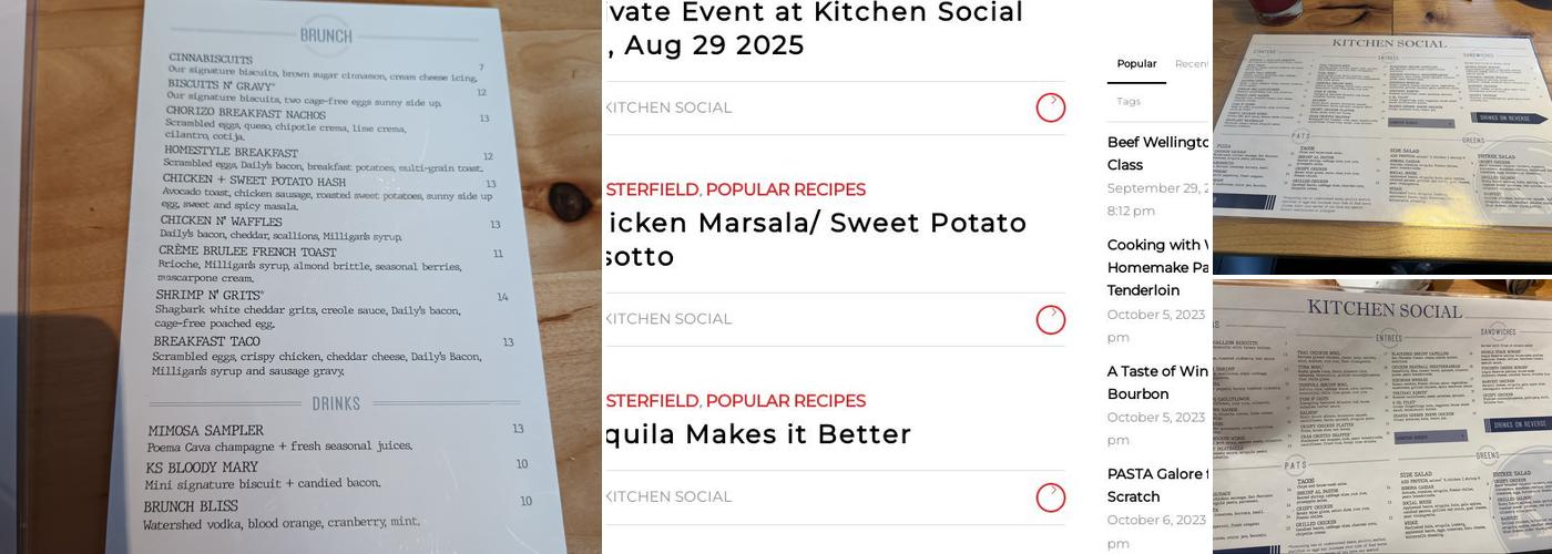 Kitchen Social Menu