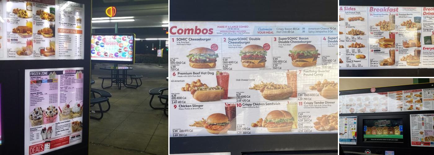Sonic Drive-In Menu