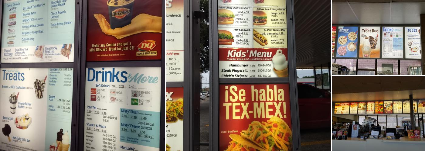 Dairy Queen Menu