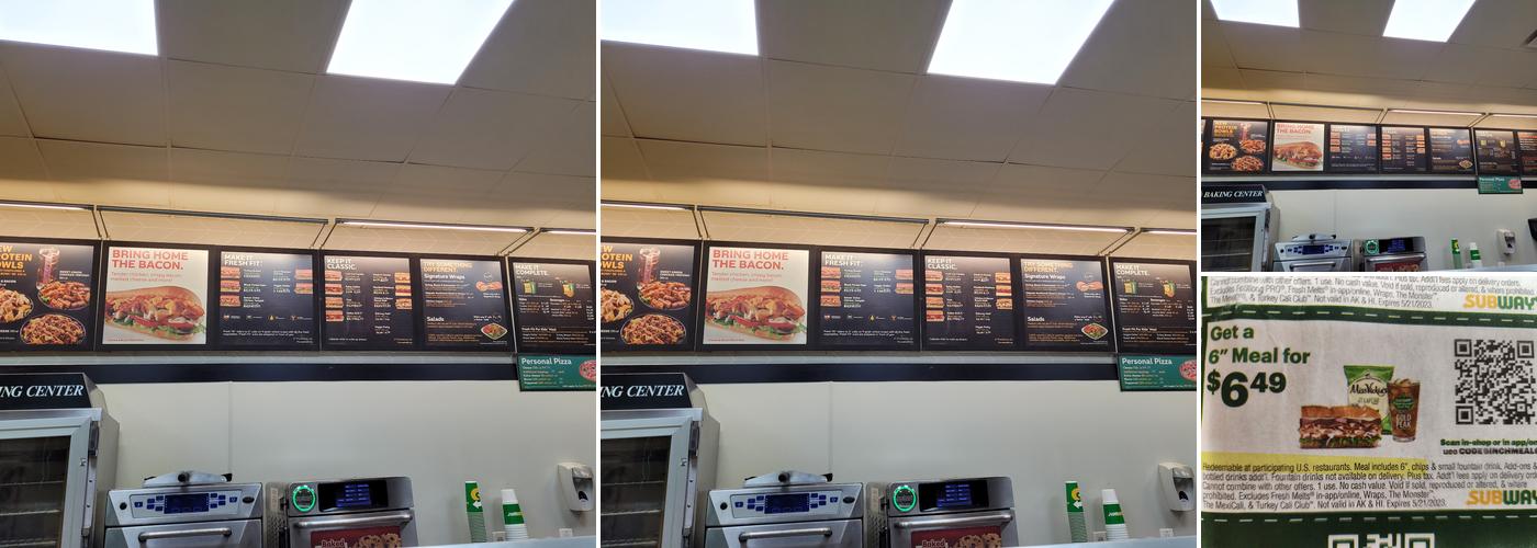 Subway Menu