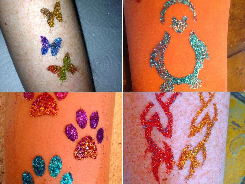 Paula and Peter's Glitter Tattoos