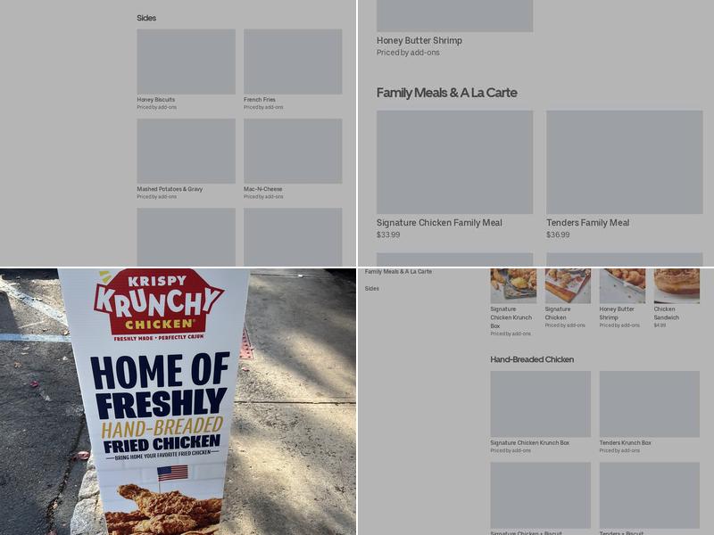Krispy Krunchy Chicken Menu