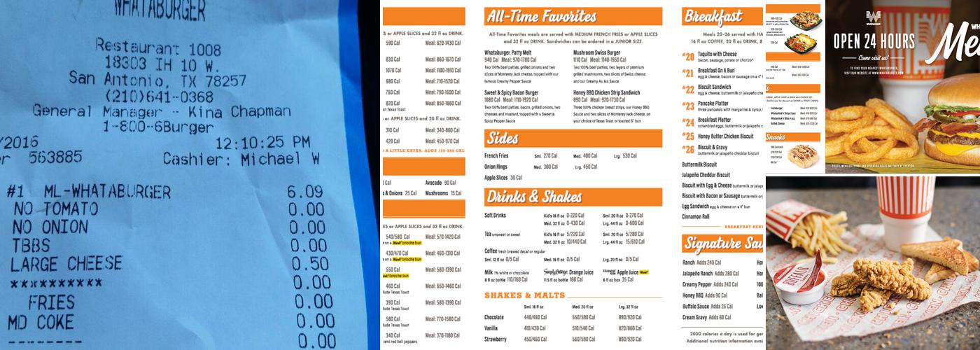 Whataburger Menu
