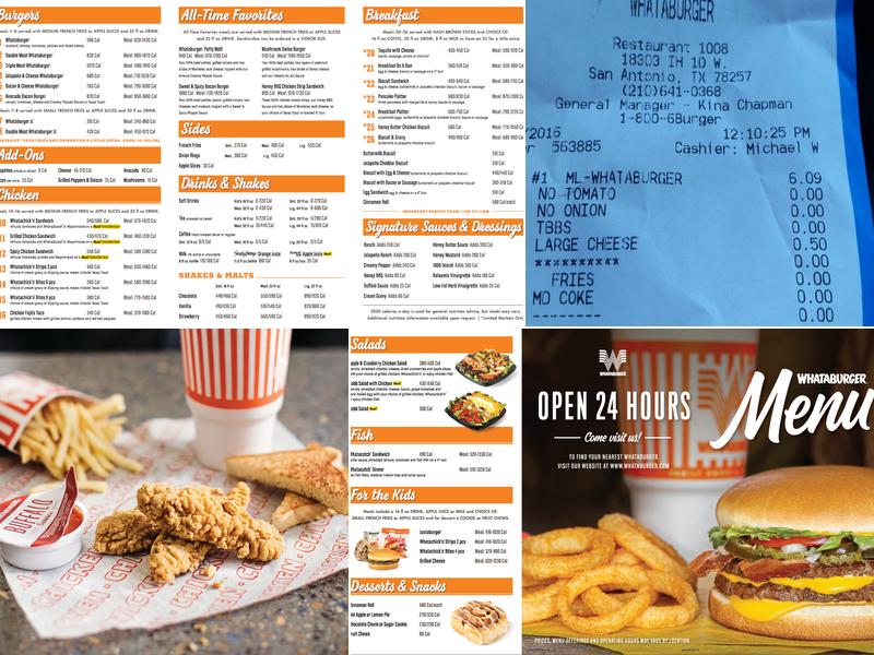Whataburger Menu