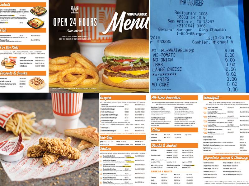 Whataburger Menu