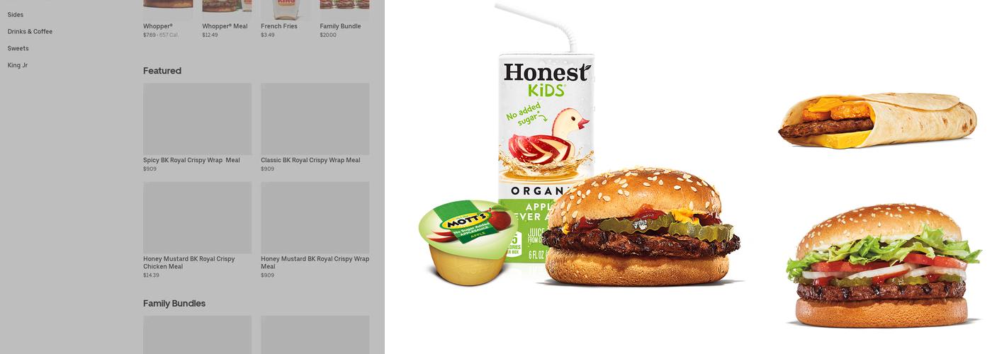 Burger King Menu