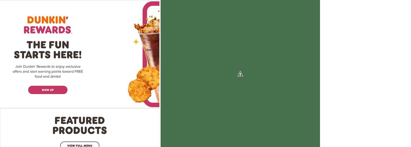 Dunkin' Menu