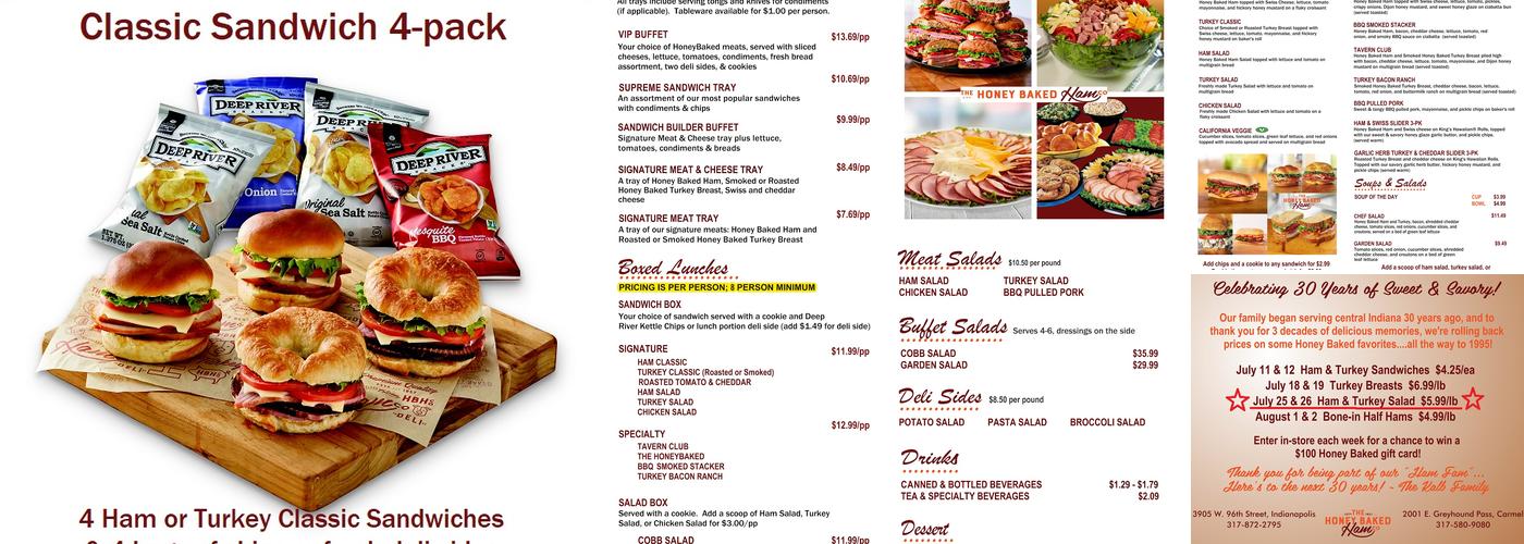 The Honey Baked Ham Company Menu