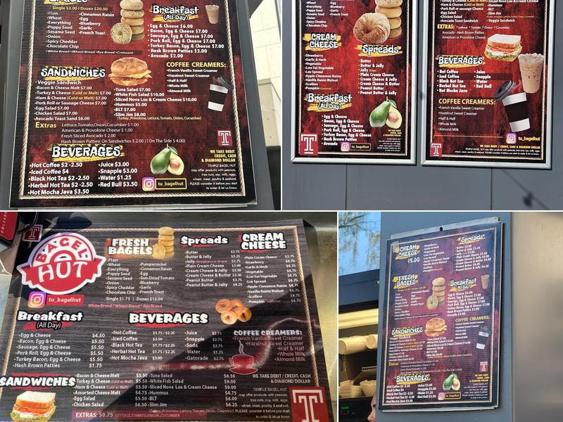 Bagel Hut Menu