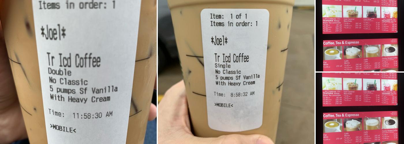 Starbucks Menu