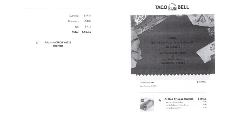 Taco Bell Menu