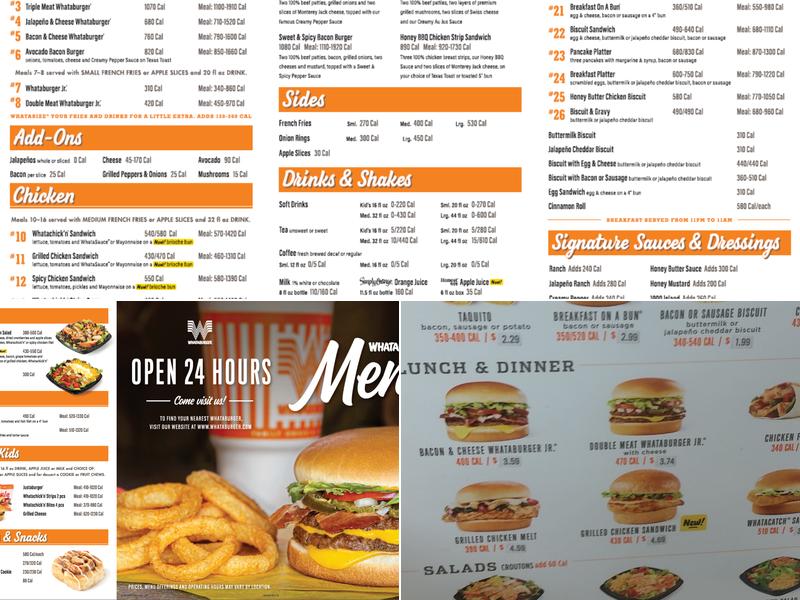 Whataburger Menu