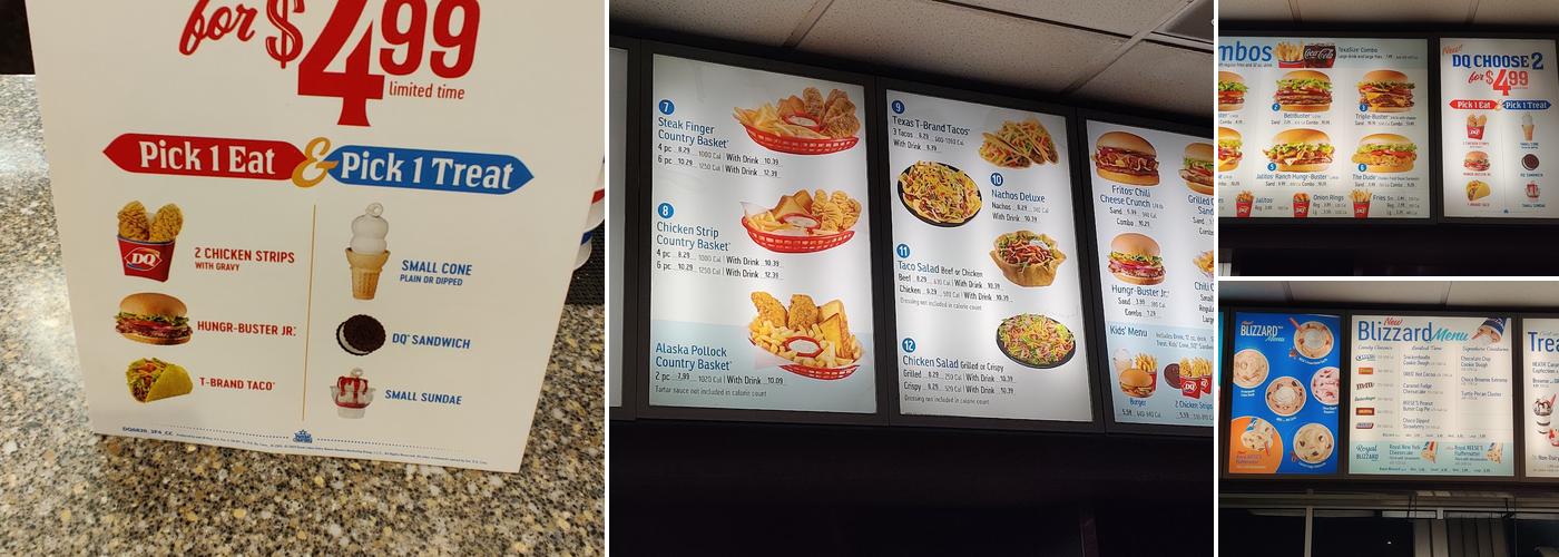 Dairy Queen Menu