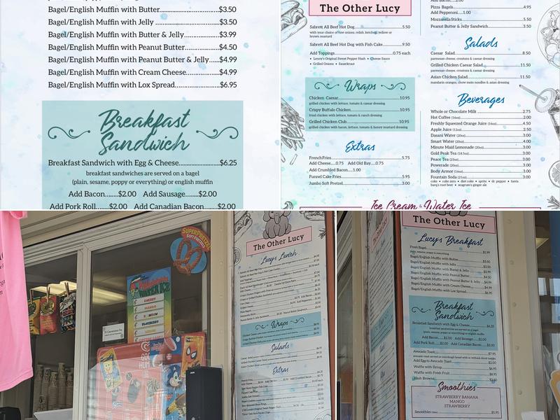 The Other Lucy Beach Grille Menu