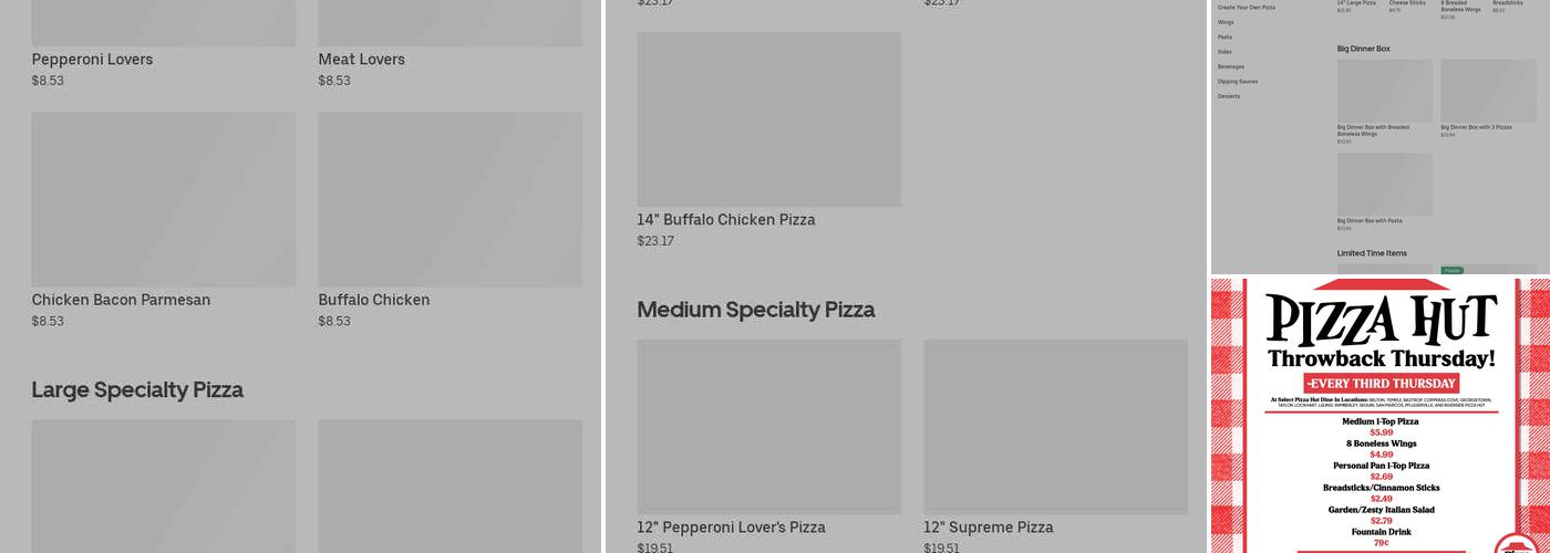 Pizza Hut Menu