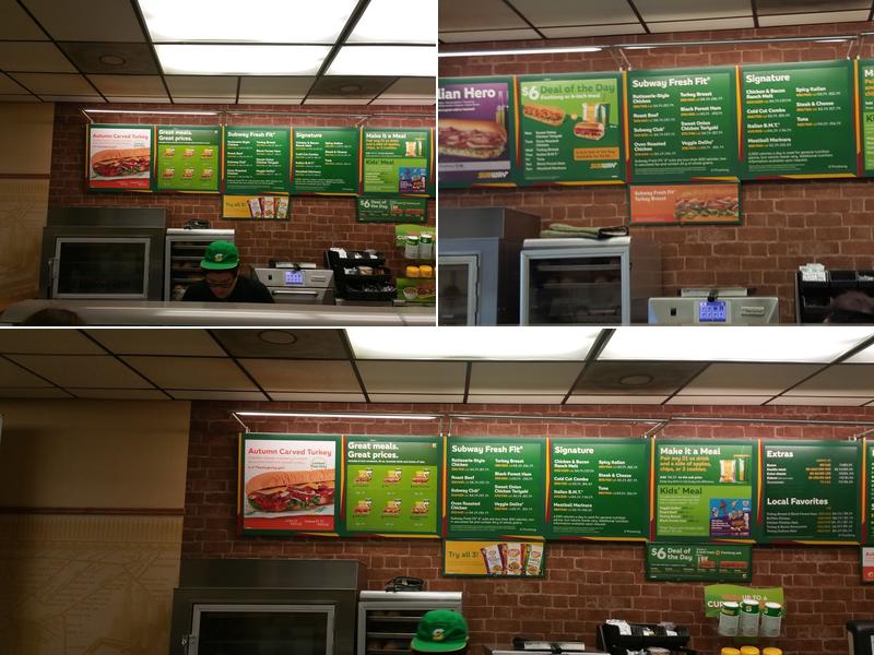 Subway Menu